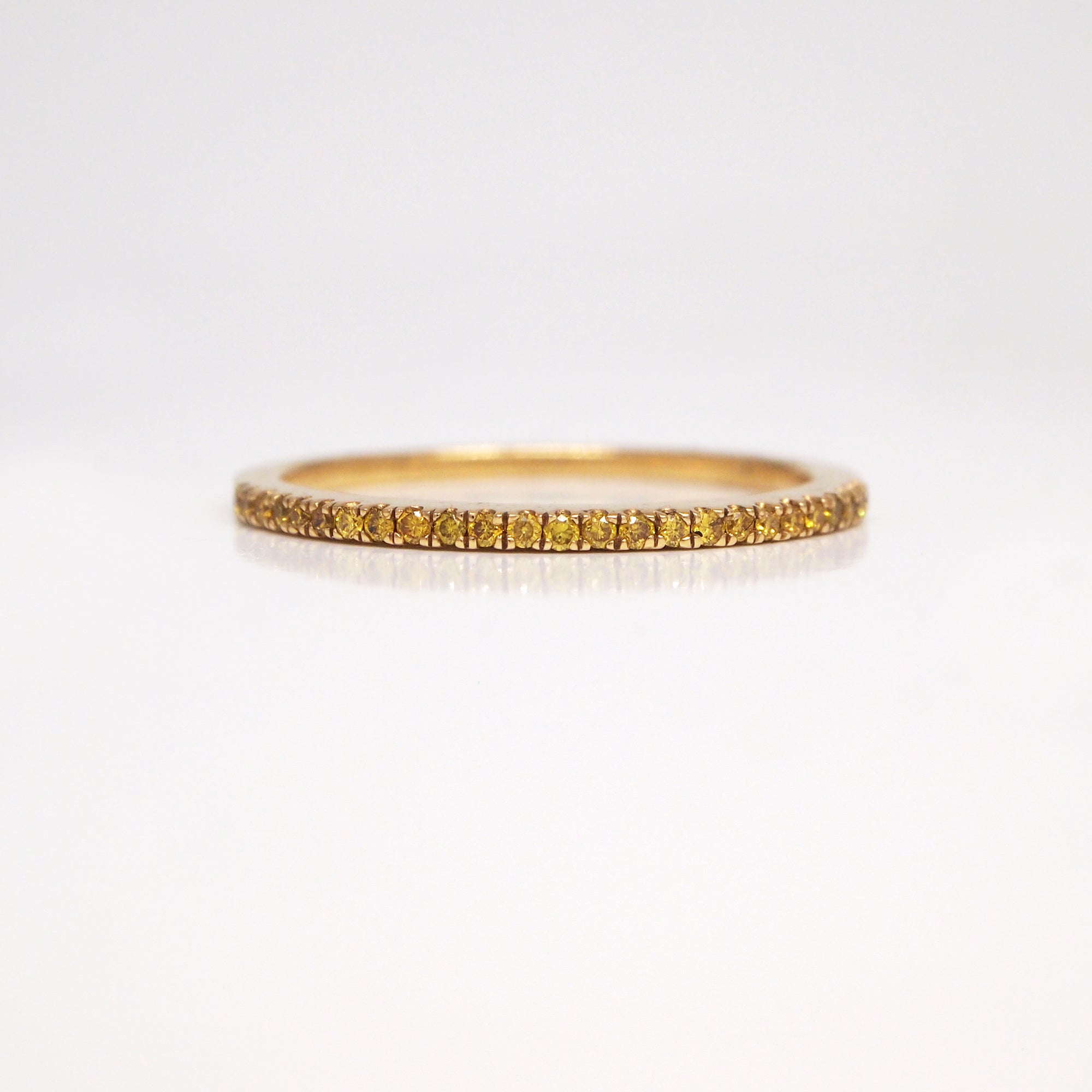 18K Yellow Gold Yellow Diamond Wedding Band