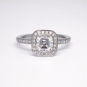 Platinum Endless Love Diamond Engagement Ring