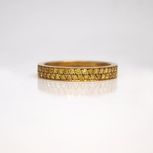 18K Yellow Gold Yellow Diamond Wedding Band