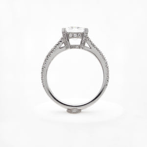 Platinum Classic Split-Shank Diamond Engagement Ring