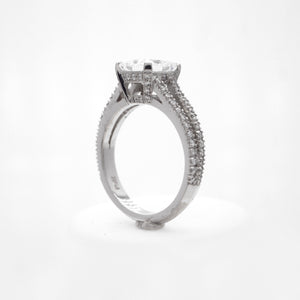 Platinum Classic Split-Shank Diamond Engagement Ring