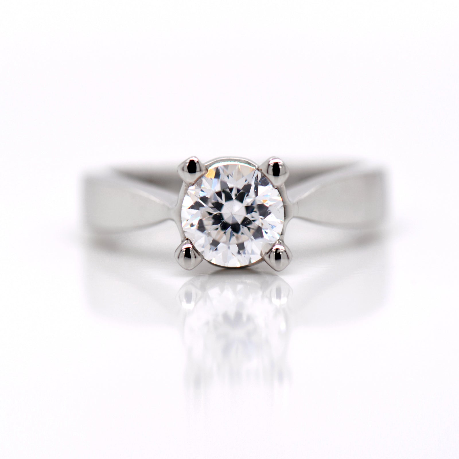 Platinum Solitaire Diamond Engagement Ring