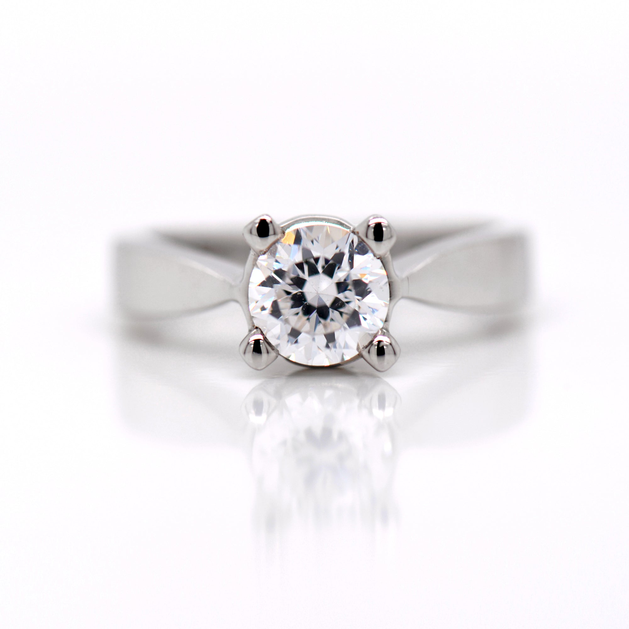 Platinum Solitaire Diamond Engagement Ring