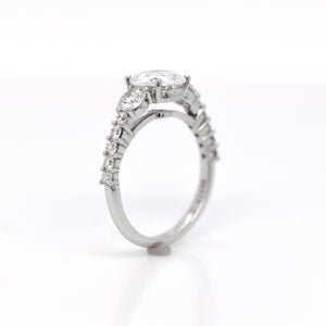 Platinum 3-Stone Diamond Engagement Ring