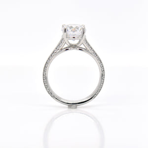 Platinum Split Shank Diamond Engagement Ring
