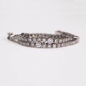 Antique Platinum Diamond Tennis Bracelet