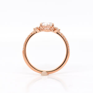 18K Rose Gold Rose-Cut Diamond Engagement Ring