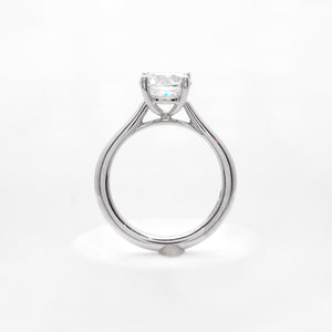 18K White And Platinum Gold Solitaire Engagement Ring