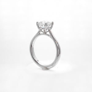 18K White And Platinum Gold Solitaire Engagement Ring
