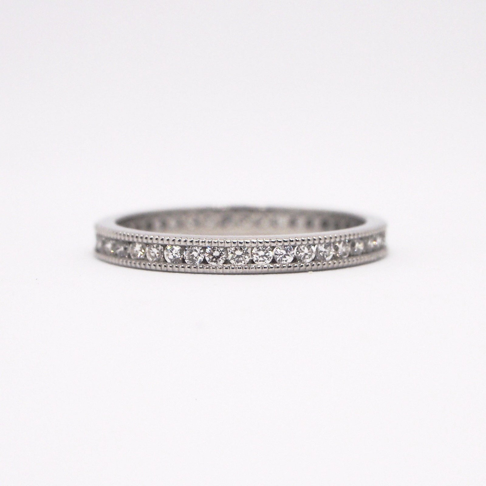 Platinum Diamond Channel Eternity Wedding Band