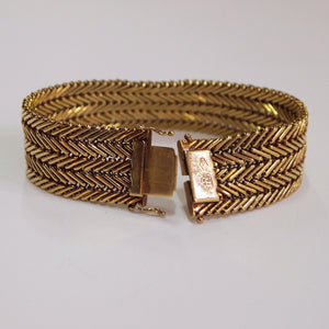 Antique 18K Yellow Gold Woven Bulgari Bracelet