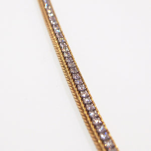 Estate 18K Yellow Gold And Platinum Oscar Heyman Diamond Bracelet