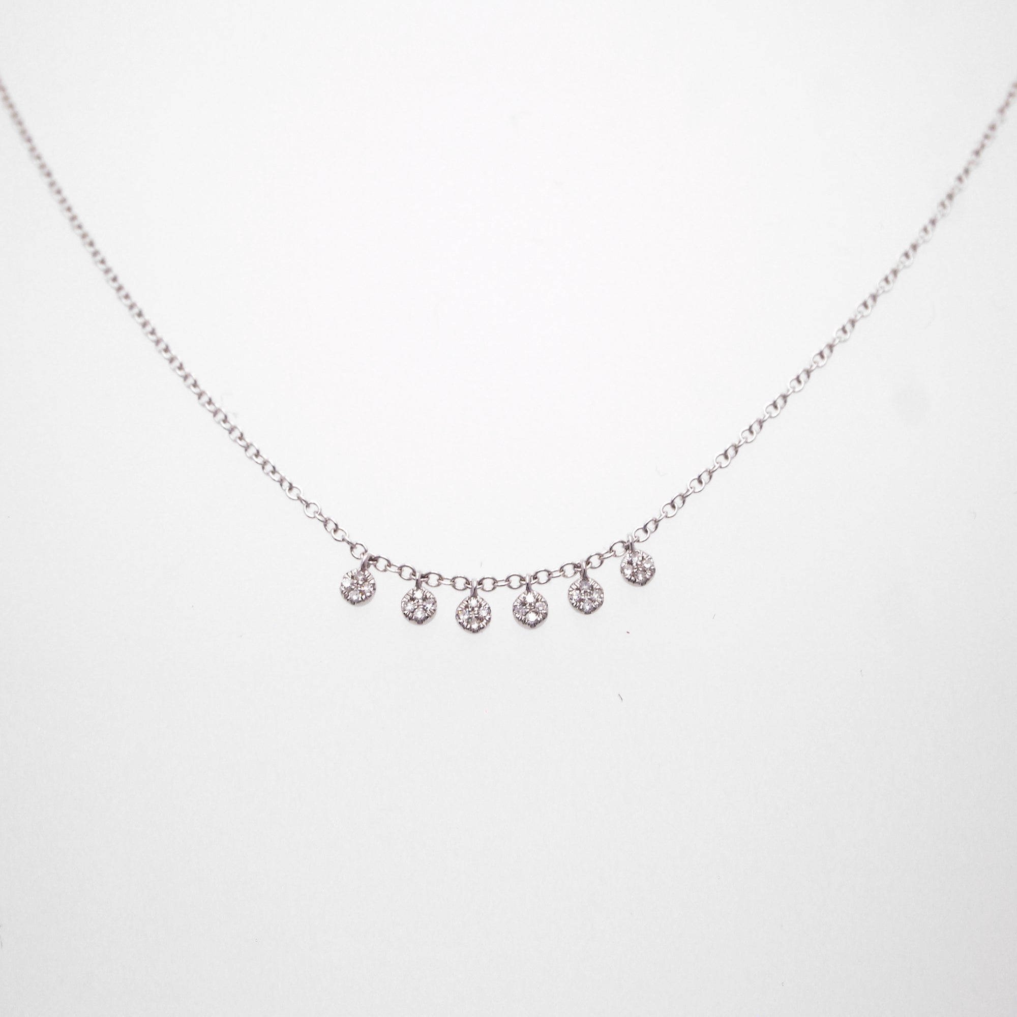 14K White Gold Diamond Necklace