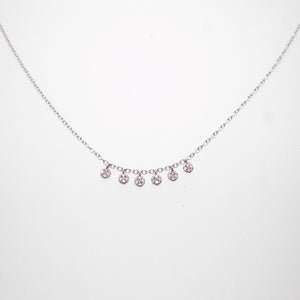 14K White Gold Diamond Necklace