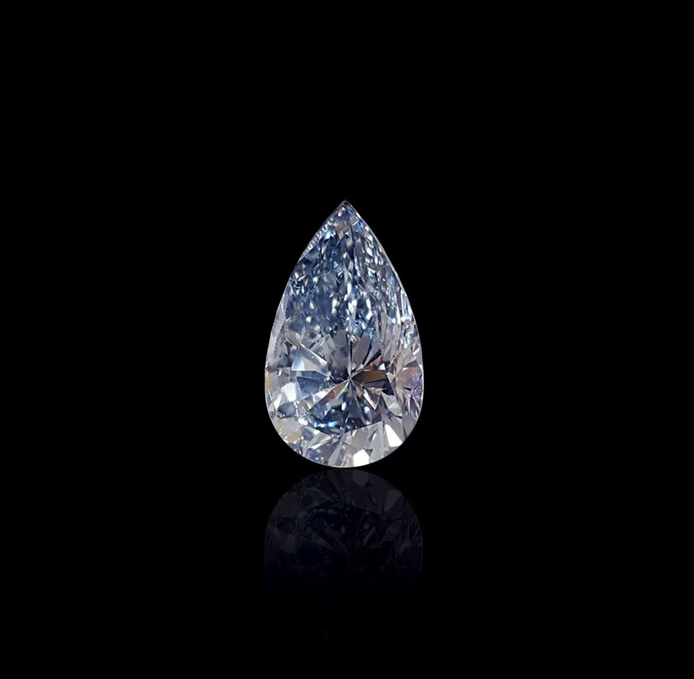 2.02 Carat Pear Fancy Blue Diamond