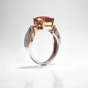 18K Two-Tone Oregon Sunstone And Diamond Ring