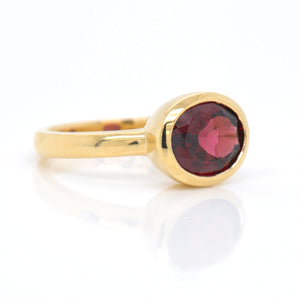 14K Yellow Gold Rhodolite Garnet Ring