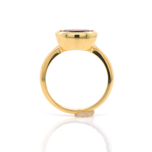 14K Yellow Gold Rhodolite Garnet Ring