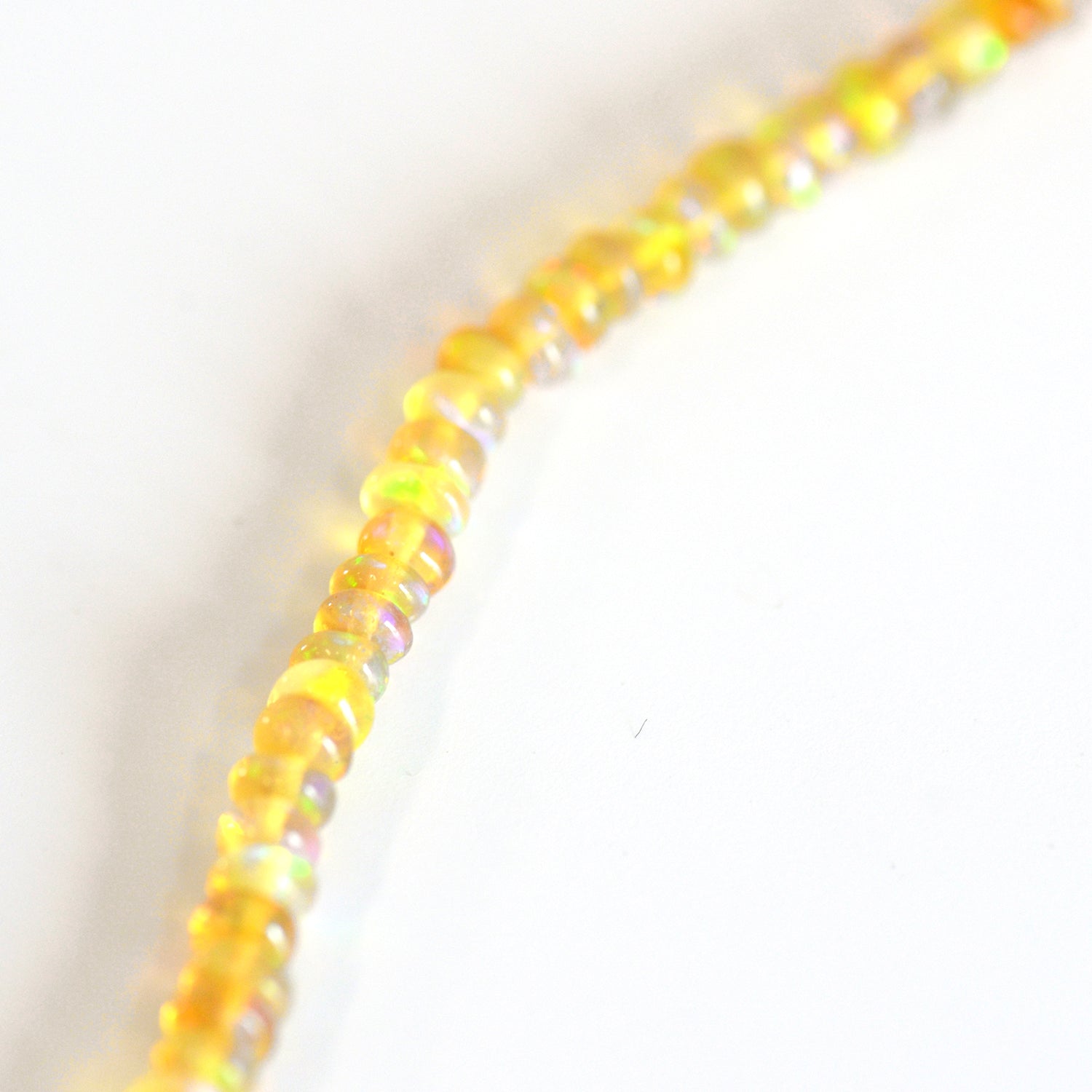 18K Yellow Gold Ethiopian Opal Bead Necklace