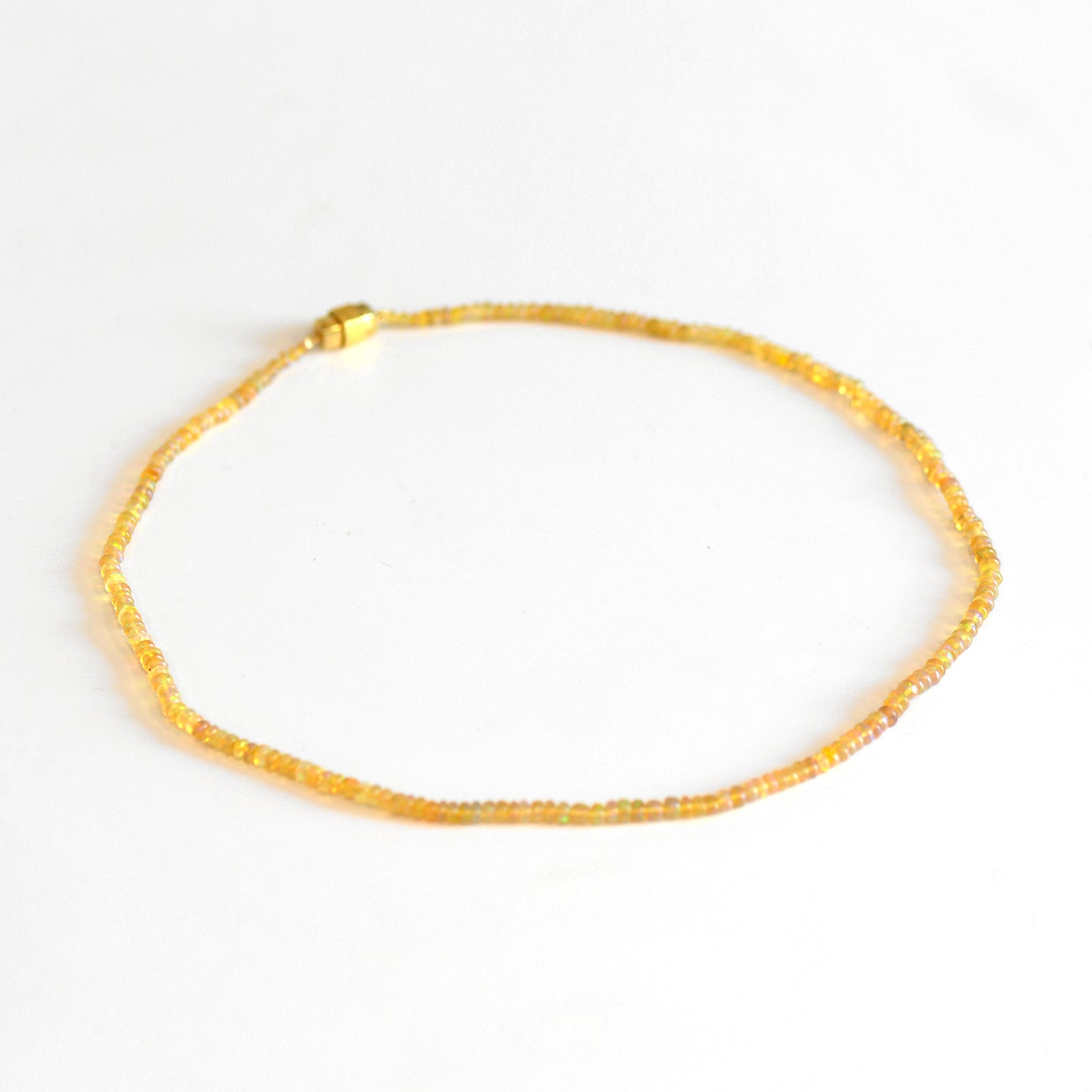 Ethiopian Opal Bead Necklace With Magnetic Clasp