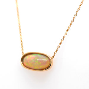 14K Yellow Gold Ethiopian Opal Necklace