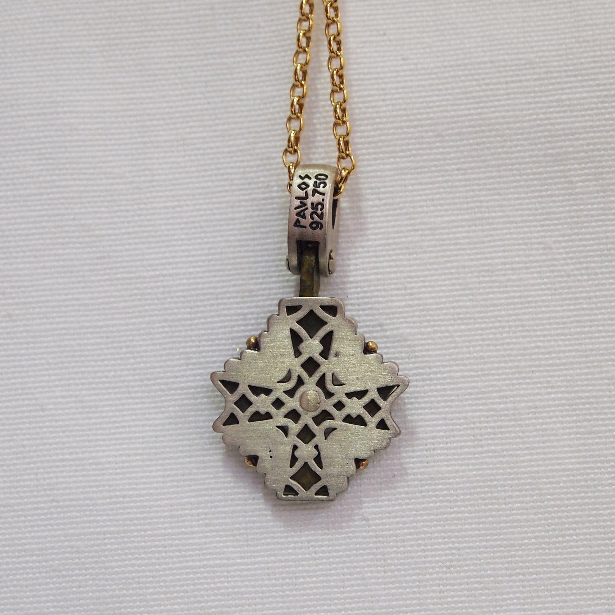 Byzantine Period Bronze Cross Pendant With Diamond