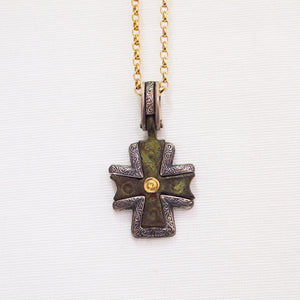 Byzantine Period Bronze Cross Pendant