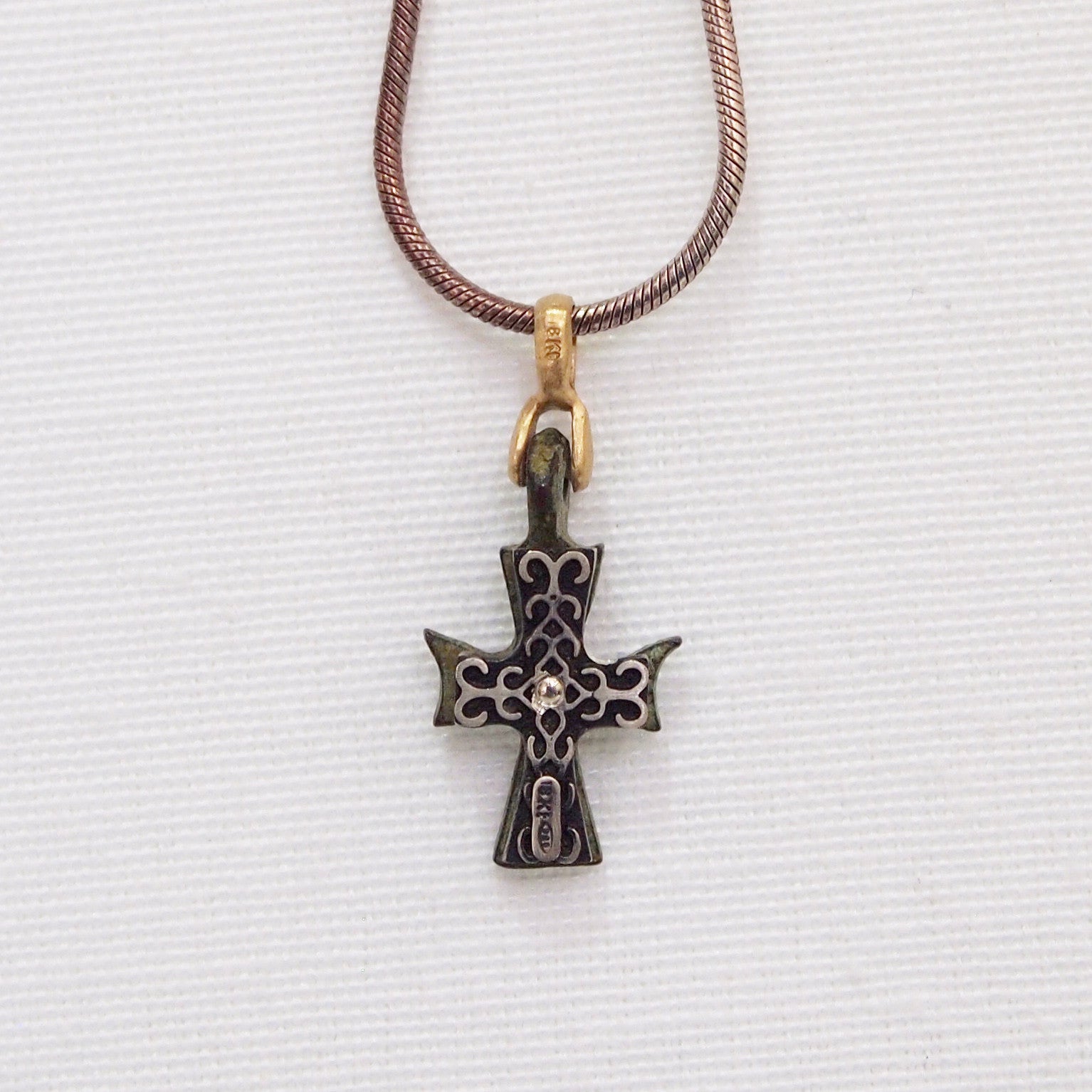 Byzantine Period Bronze Cross Pendant