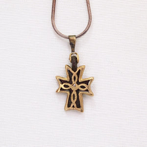 Byzantine Period Bronze Cross Pendant