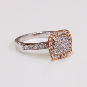 18K Rose and White Gold "Mini-Grande" Diamond Engagement Ring