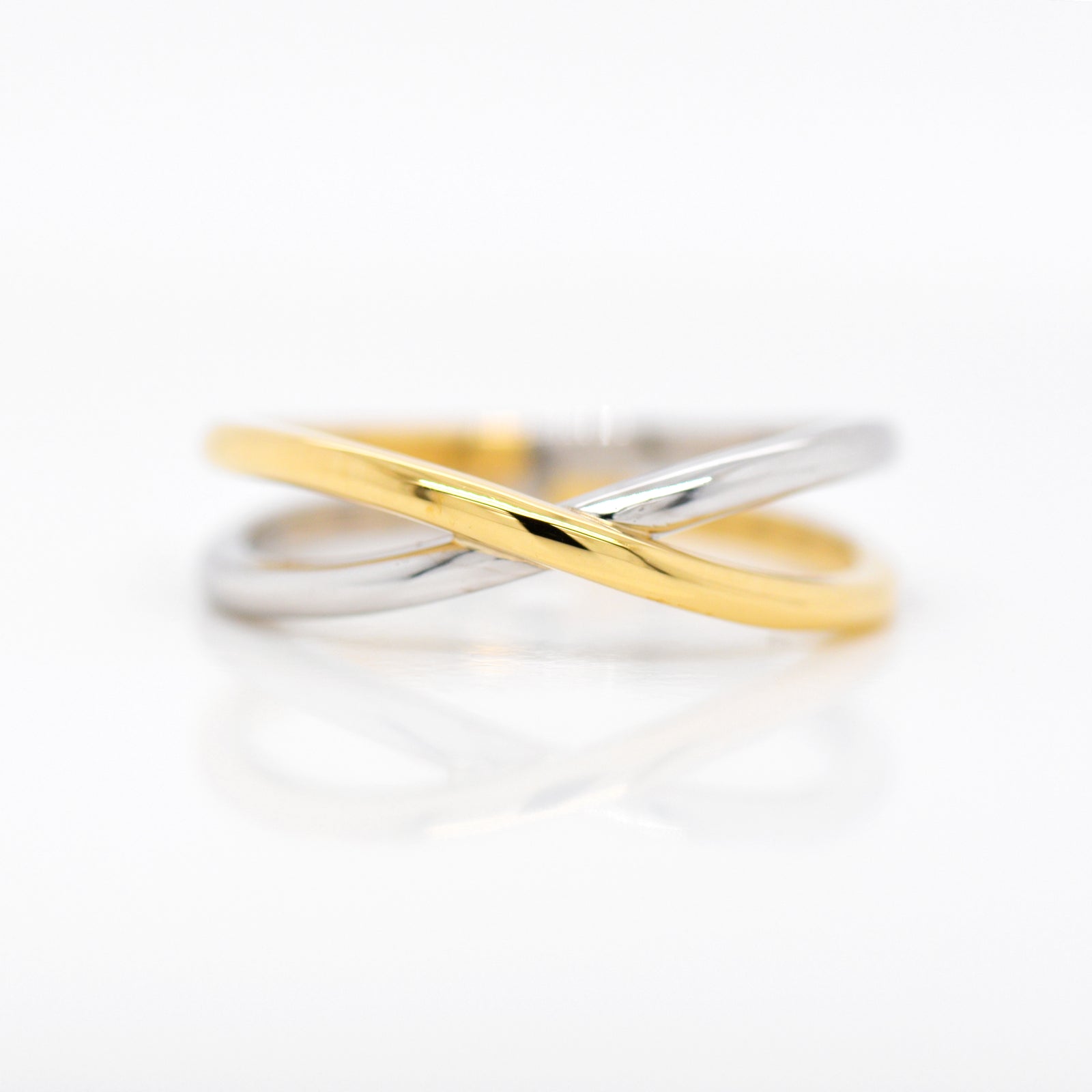 Platinum And 18K Yellow Gold Eternity Men's Wedding Band