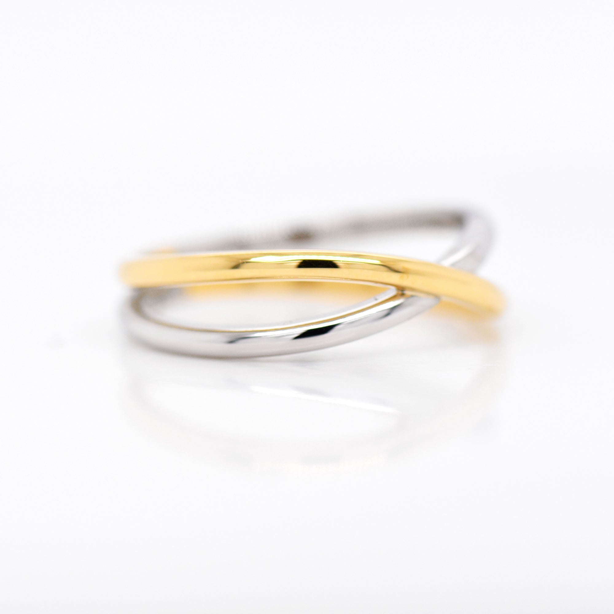 Platinum And 18K Yellow Gold Eternity Men's Wedding Band