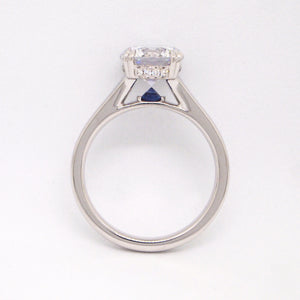 Point of Love Platinum Diamond Engagement Ring With Sapphire Point