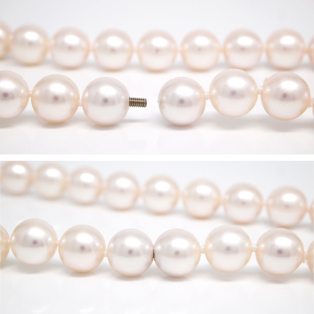 Convertible Invisible Clasp Akoya Pearl Strand Necklace
