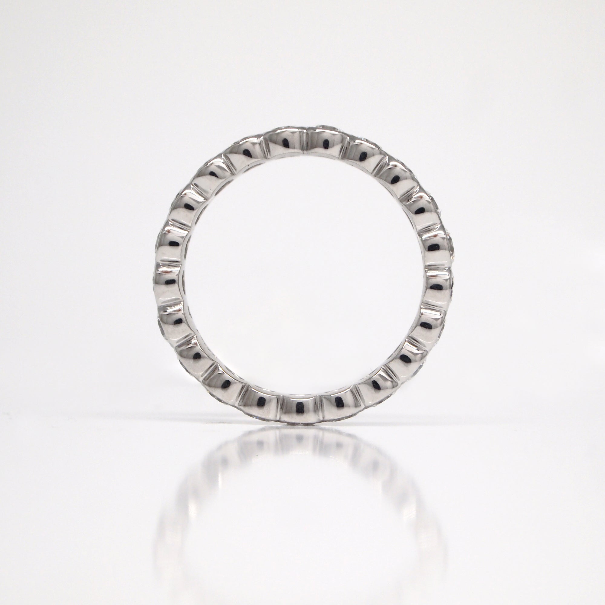 Platinum Diamond Bezel Eternity Wedding Band