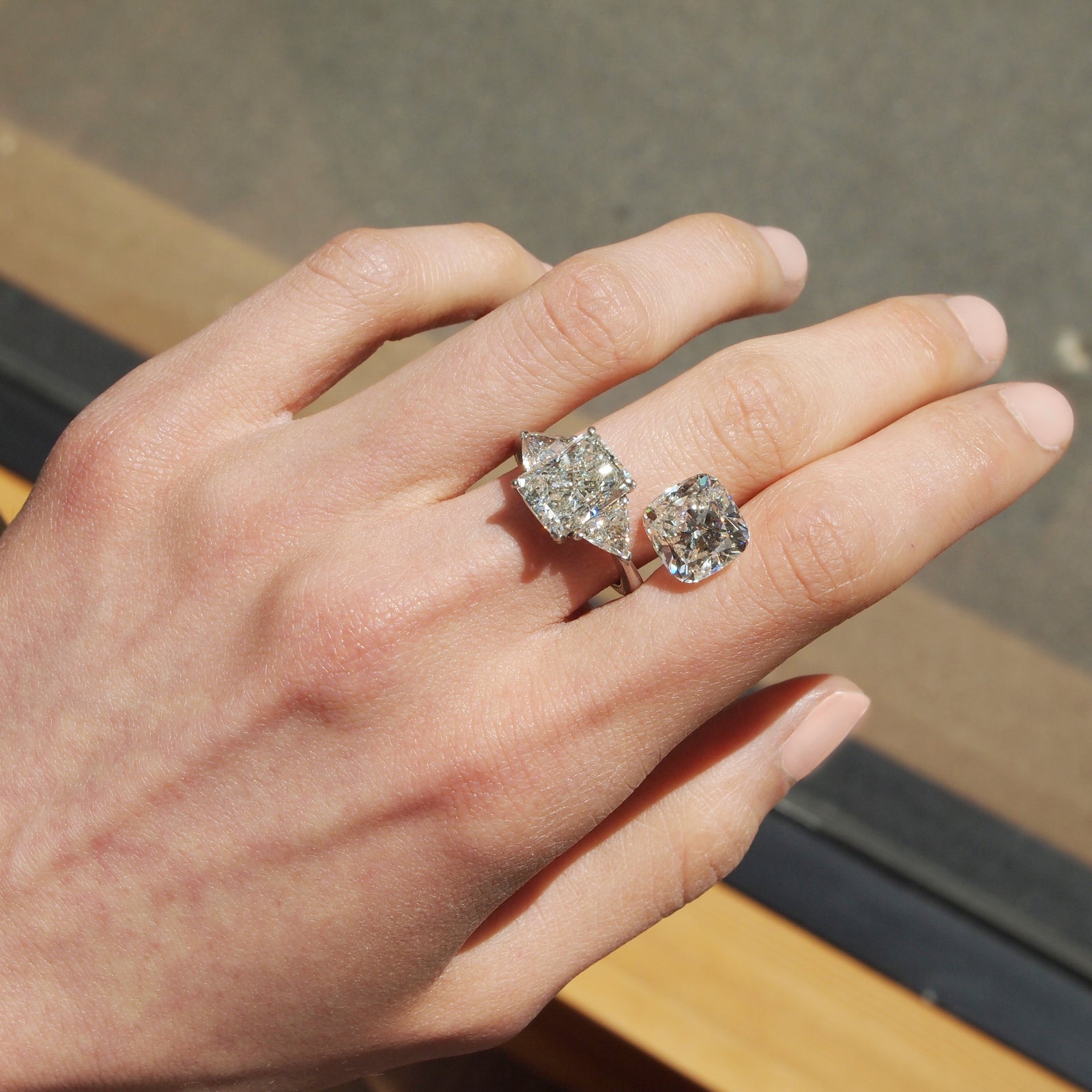 Custom Designed Emerald And Diamond Ring