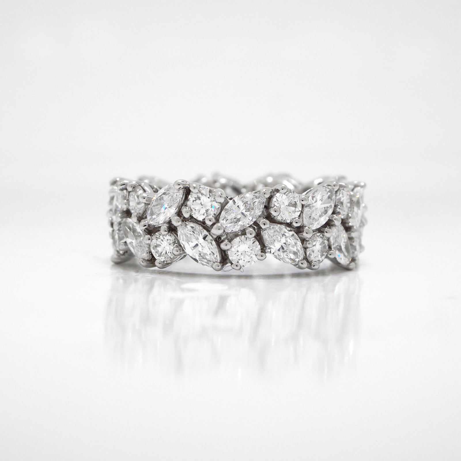 Platinum Marquis Diamond Eternity Band