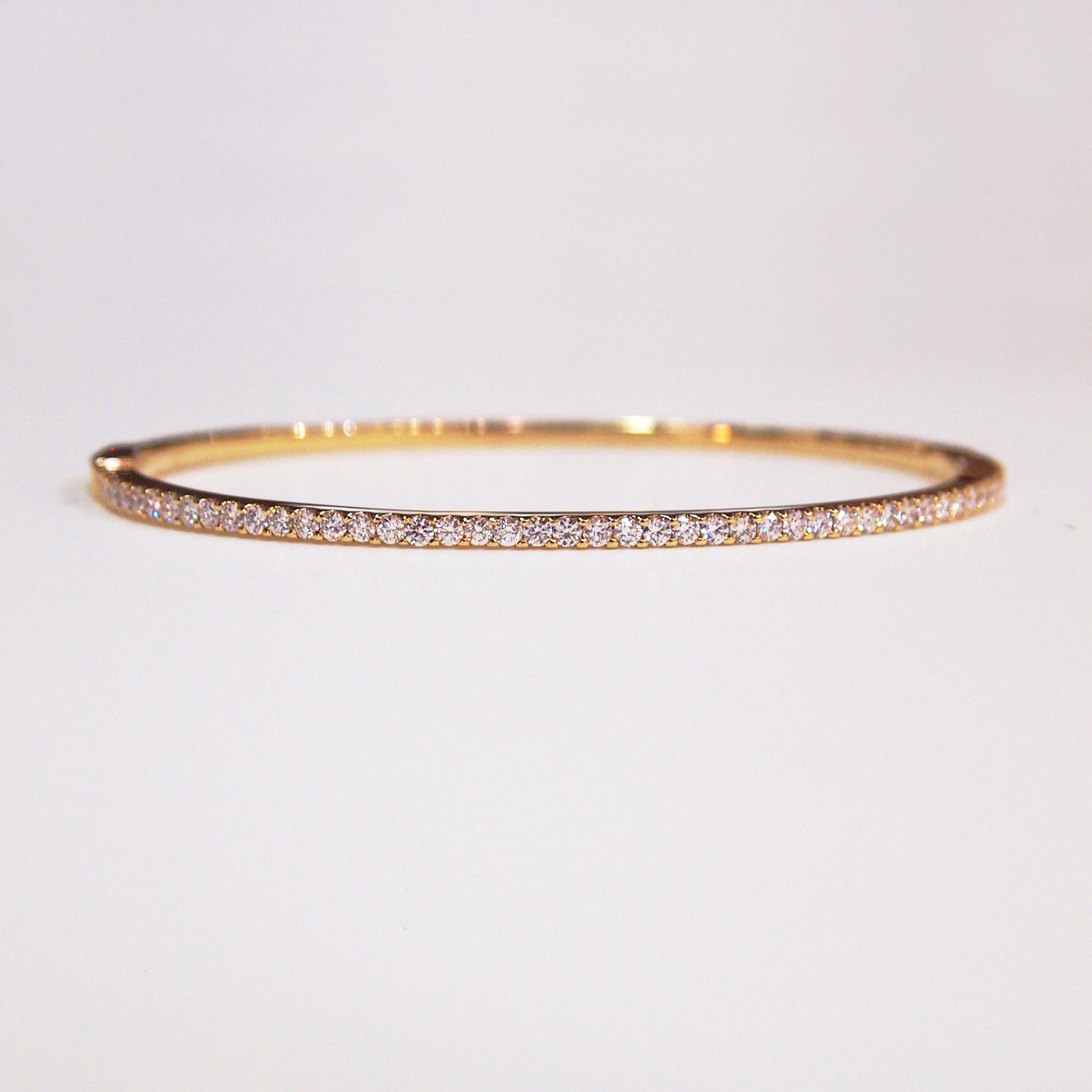 14K Yellow Gold Diamond Bangle Bracelet