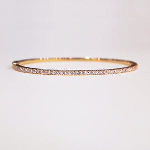 14K Yellow Gold Diamond Bangle Bracelet