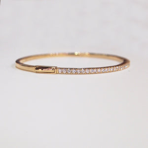 14K Yellow Gold Diamond Bangle Bracelet