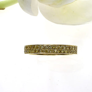 18K Yellow Gold Yellow Diamond Wedding Band