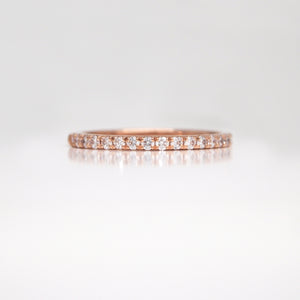 18K Rose Gold Diamond Wedding Band