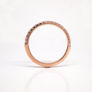 18K Rose Gold Diamond Wedding Band