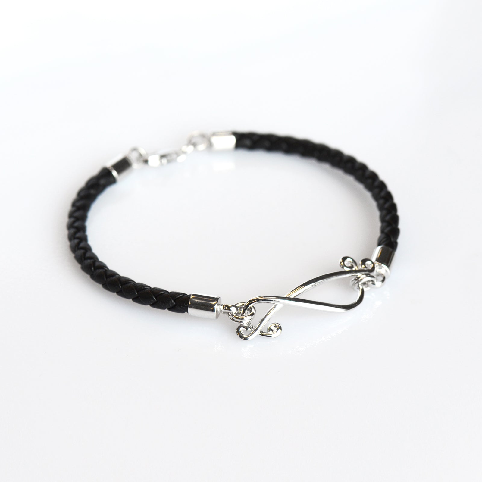 BeingTribal Sterling Silver Woven Unisex Bracelet