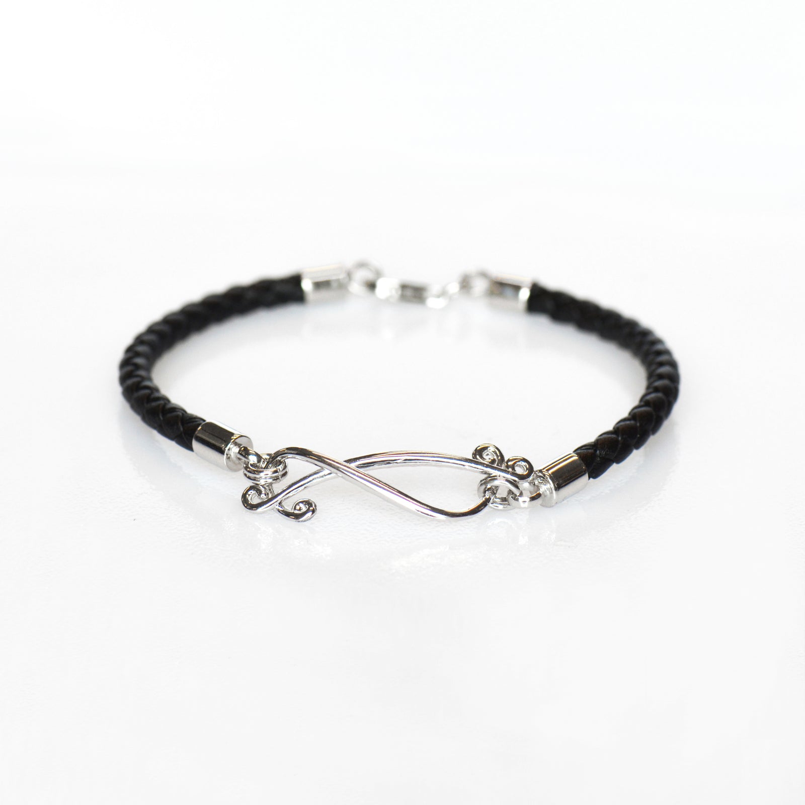 BeingTribal Sterling Silver Woven Unisex Bracelet