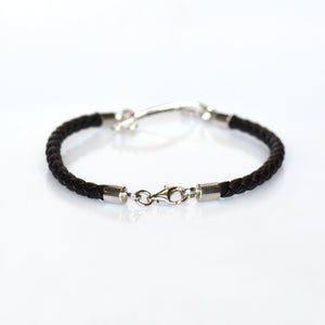 BeingTribal Sterling Silver Woven Unisex Bracelet