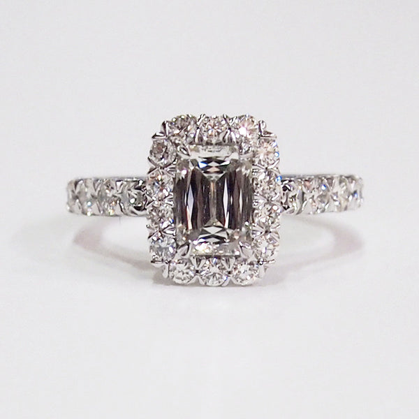 Emerald Crisscut 18K Gold Engagement Ring | Judith Arnell - Judith ...