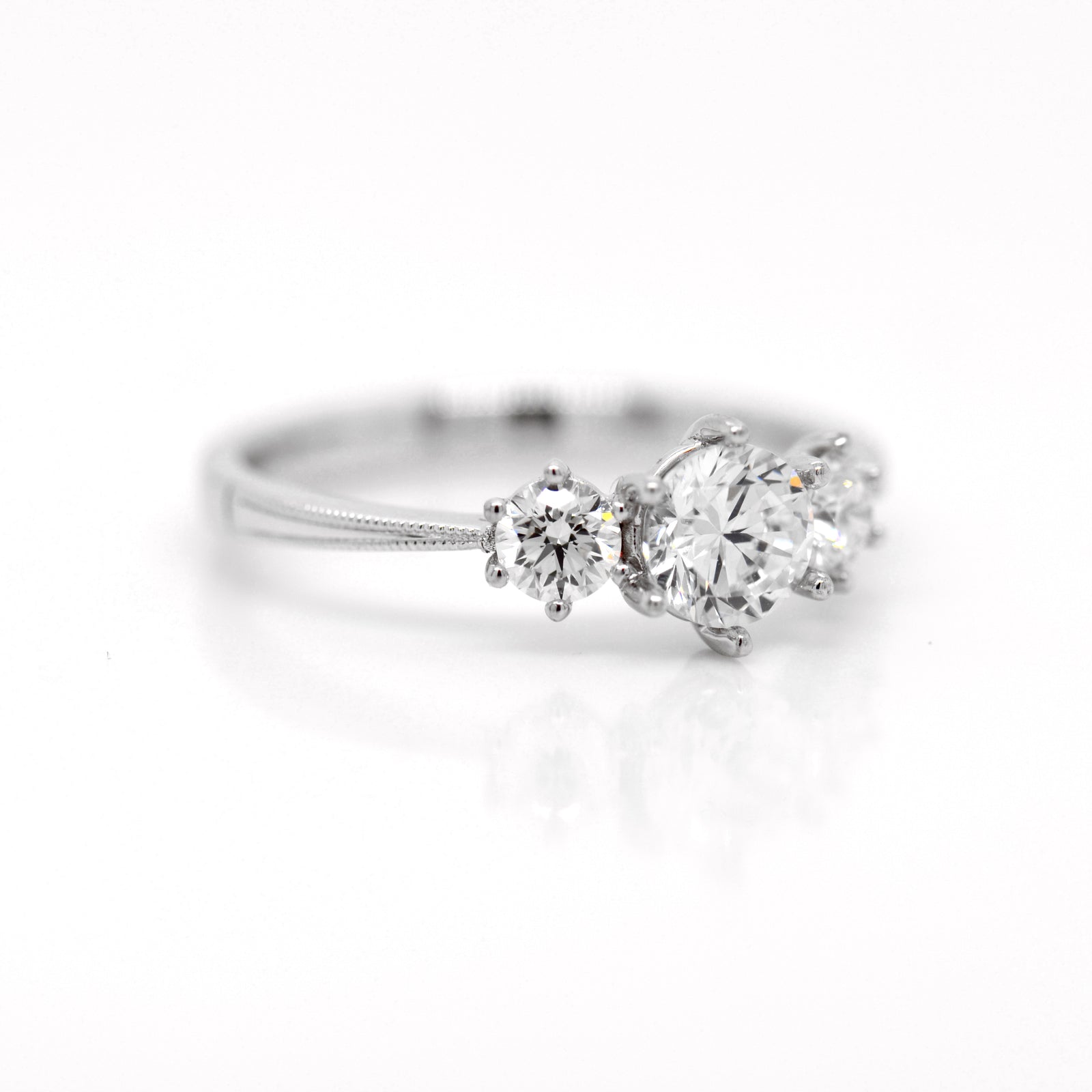 Platinum 3-Stone Diamond Engagement Ring