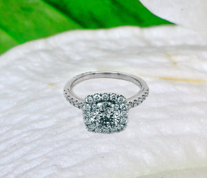 14K White Gold 1.17ct Round Diamond Engagement Ring
