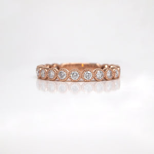 14K Rose Gold Diamond Wedding Band